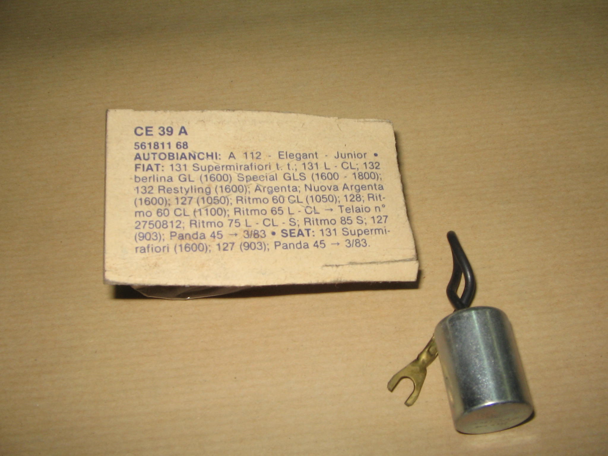 CONDENSATORE AUTOBIANCHI A 112 FIAT N. 20503